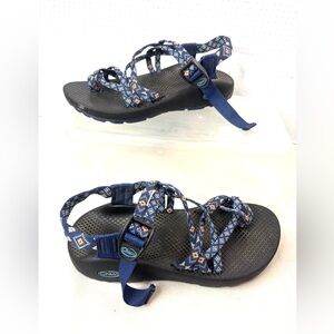 Chaco 8 Women's Sandals - Blue and Orange Pattern